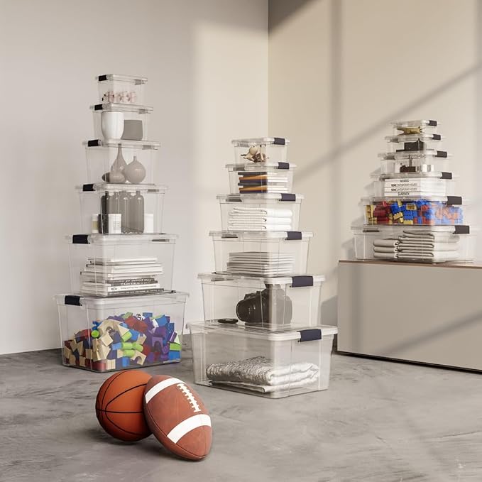 Superio Storage Bins with Lids- 2 Pack, 1.85 Qt Clear Boxes - Image 5
