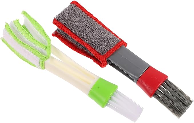 Car Air Vent Cleaning Brush and Air Conditioner Duster 2pcs, Portable Car by BRIGHTFUFU