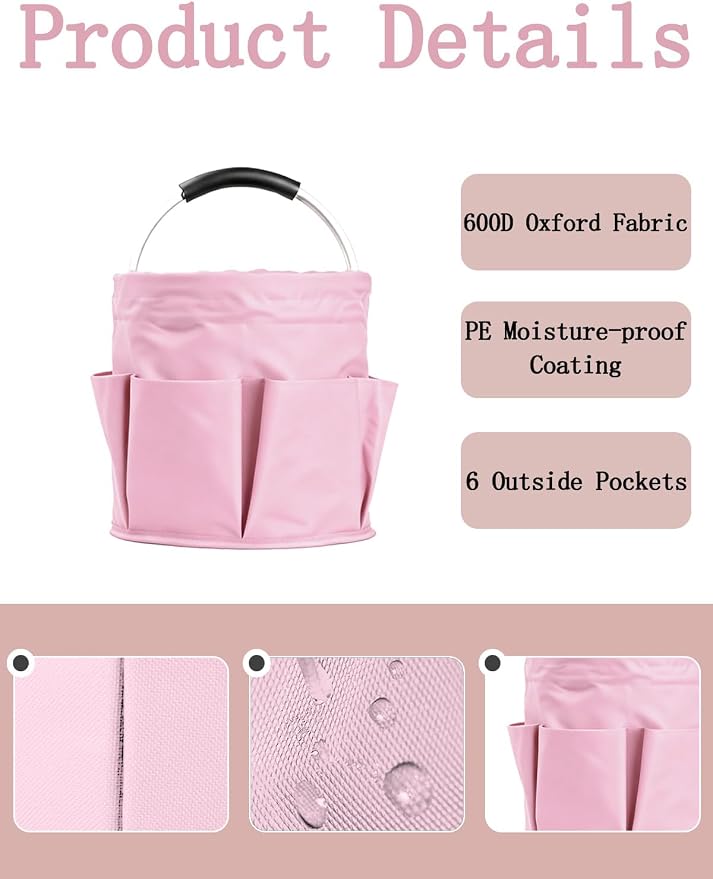 Cleaning Caddy with Handle, Cleaning Products Organiser, Foldable Storage Basket - Image 3