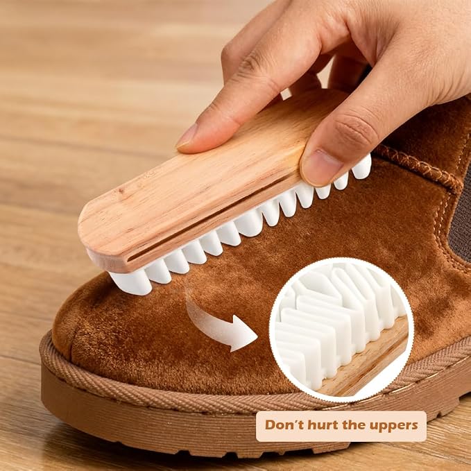 3Pcs Suede Shoe Brush and Eraser, Suede Nubuck Cleaning Brush - Image 2
