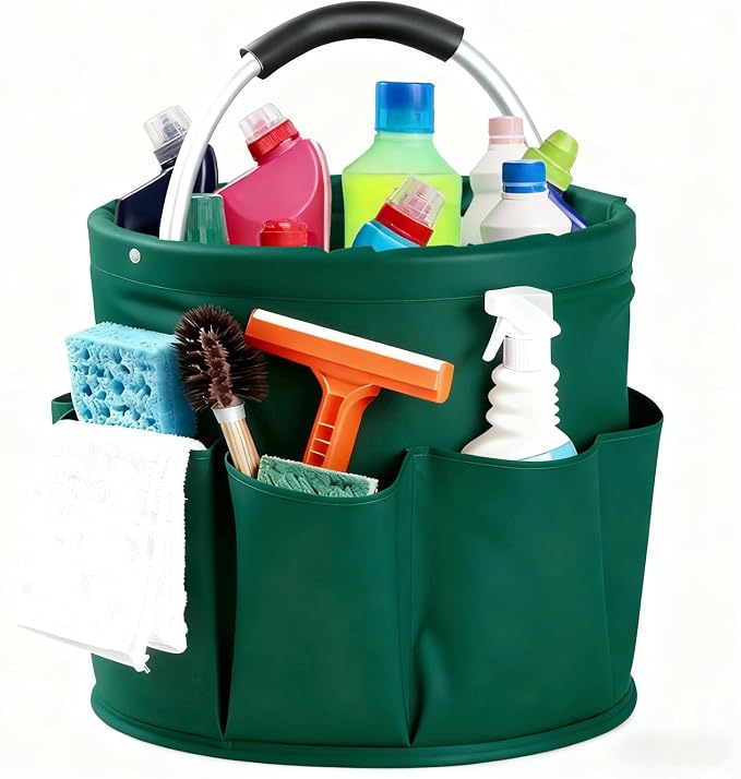 Cleaning Caddy with Handle, Cleaning Products Organiser, Foldable Storage Basket by Unknown
