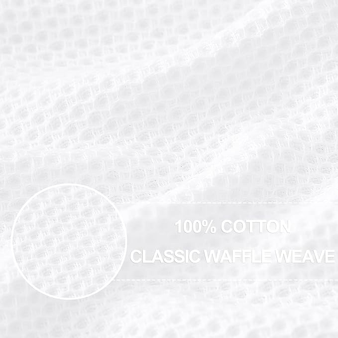 Homaxy 100% Cotton Oversized Waffle Weave Kitchen Dish Towels, Ultra Soft - Image 2