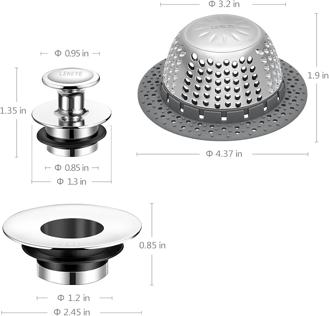 LEKEYE Shower Drain Hair Catcher | Bathtub Stopper/Shower Drain Cover/Drain - Image 3