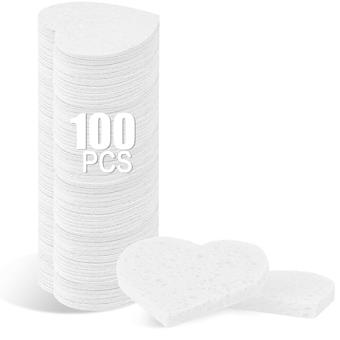 100-Count Compressed Facial Sponges by Mainlyrunmakeupsuppliers