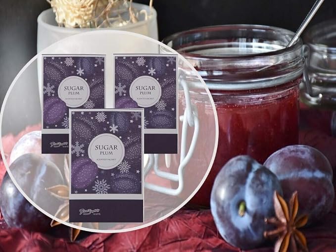Floral Simplicity Sugar Plum Scented Sachets Pack of 6, Fall & Winter - Image 4