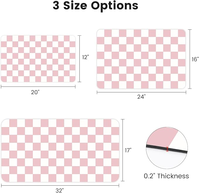 16" x 24" Checkered Dish Drying Mat - Image 2