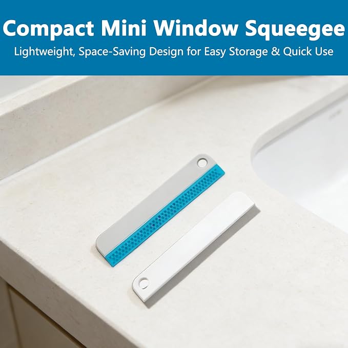 2Pcs Mini Window Squeegee Small Soft Rubber Tool - Image 3