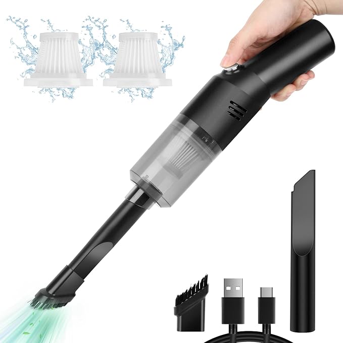 Portable Mini Car Vacuum Cleaner, High Power Cordless Handheld Rechargeable by Amazingyourlifeonelectronicadvance