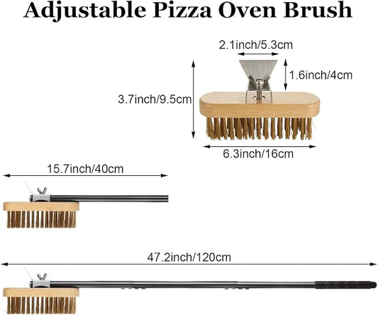 1 Pcs Adjustable 47" Pizza Oven Brush - Image 2