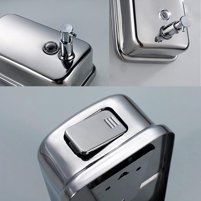 Stainless Steel Soap Dispenser for Home – 16.9oz Wall Mount, Anti-Leak Pump - Image 6