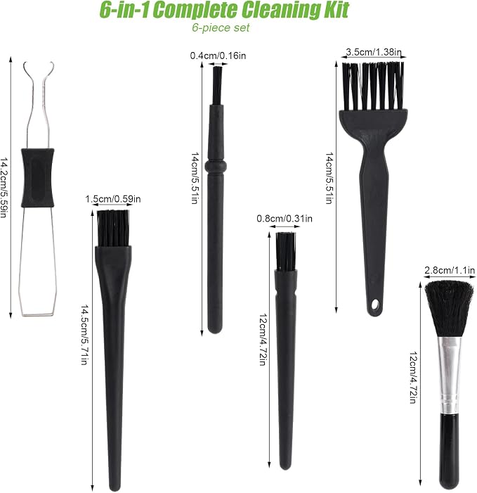 6pcs Keyboard Cleaning Kit, Stainless Steel Keycap Puller & Anti Static Dust - Image 6