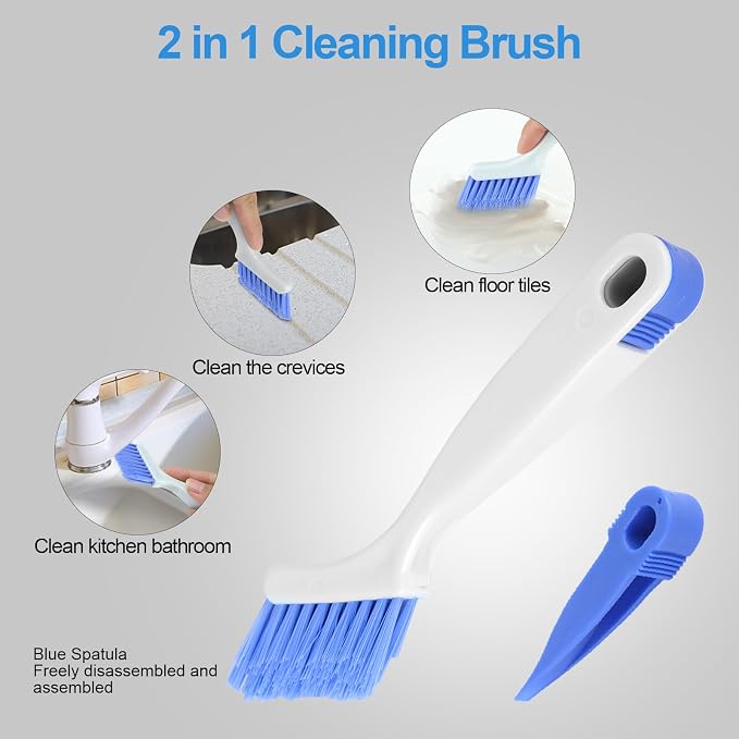 Small Scrub Brush Set for Deep Cleaning, 2 Cleaning Brushes for Window Tracks - Image 3