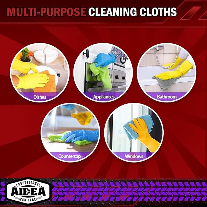 AIDEA Microfiber Cleaning Cloth 12 Pack, Microfiber Towels - Image 7