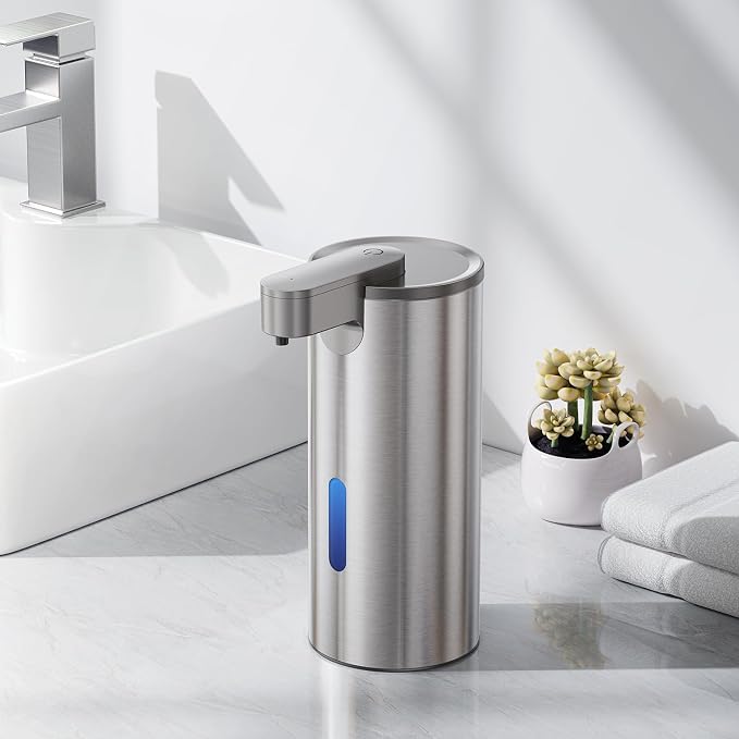 Automatic Soap Dispenser Touchless, Stainless Steel 11.5 oz 3 Levels Adjustable - Image 7