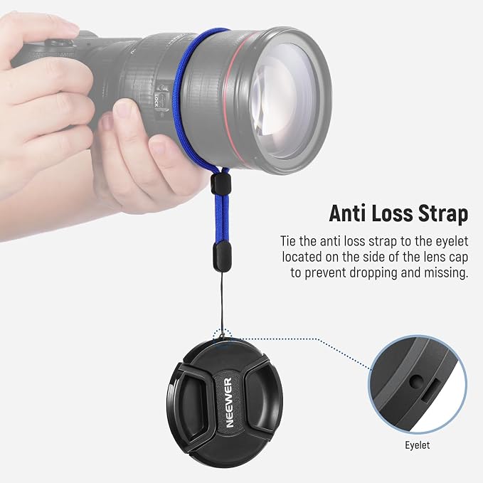 Neewer 77mm Lens Cap Kit, Lens Cover - Image 4