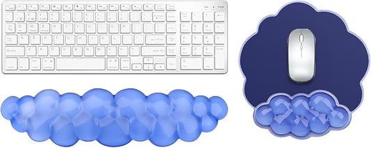 Gel Cloud Keyboard and Mouse Wrist Rest, Cute Wrist Support and Arm Support Rest by KEPUTAIER
