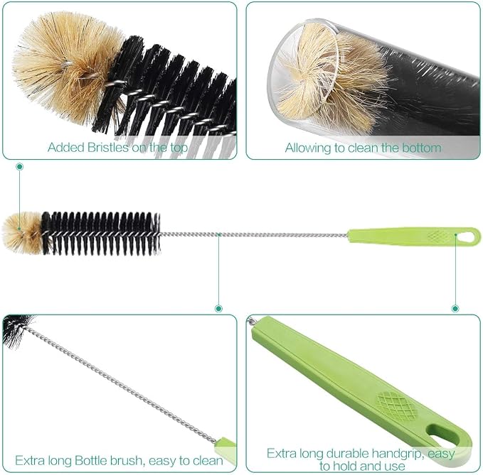 Long Bottle Cleaning Brush，Household Kitchen Cleaning Brush Set - Image 5