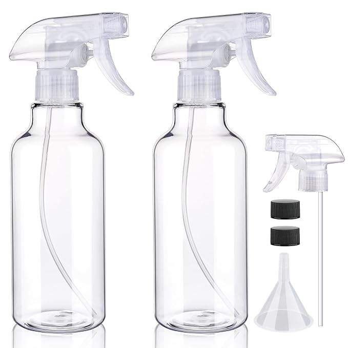 Plastic Spray Bottles Empty Spray Bottle 16.9oz/500ml 2 Pack Heavy Duty by Hethyo