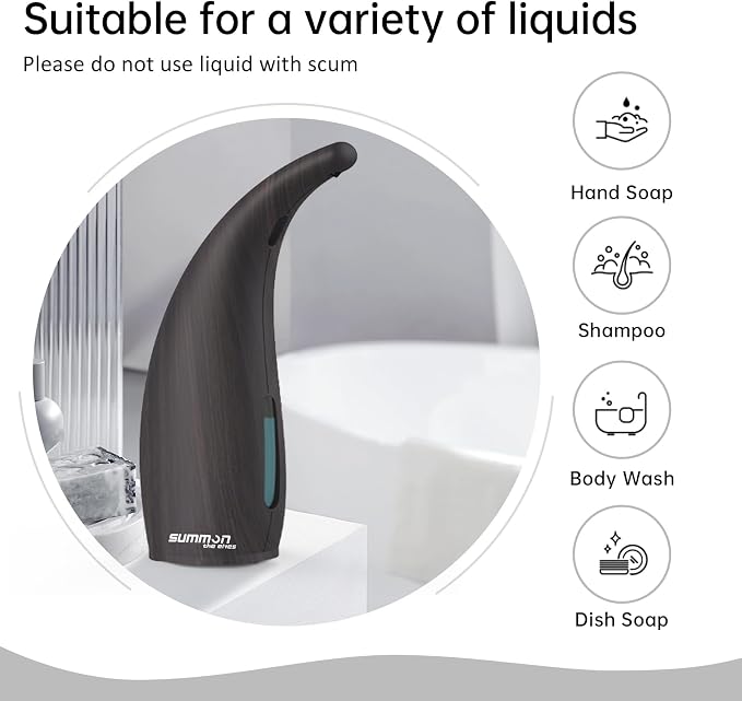 Automatic Soap Dispenser Touchless, 400ML Hand & Dish Countertop Electric - Image 4