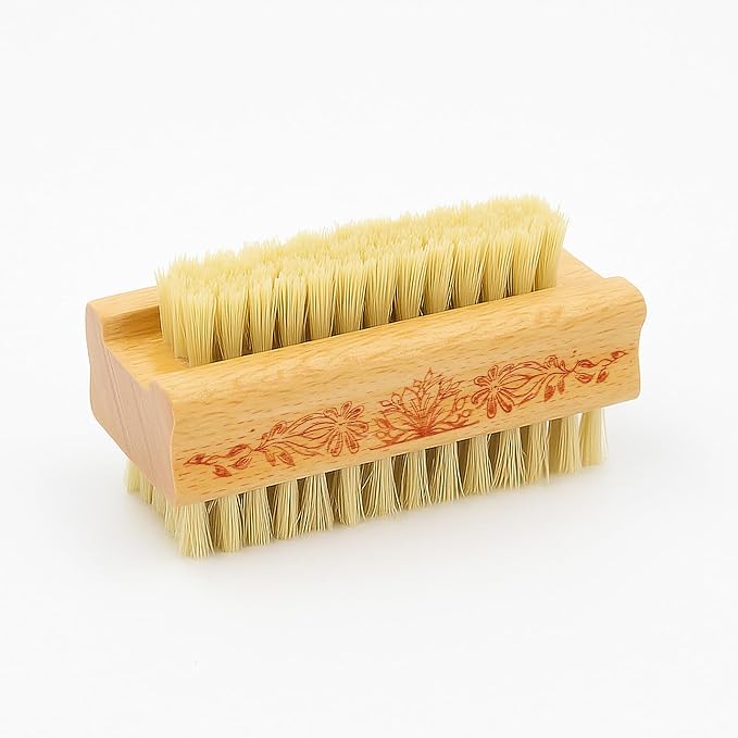 Wooden Fingernail Brush & Nail Scrubber to Clean Under Nails, Hand and Toenail - Image 2