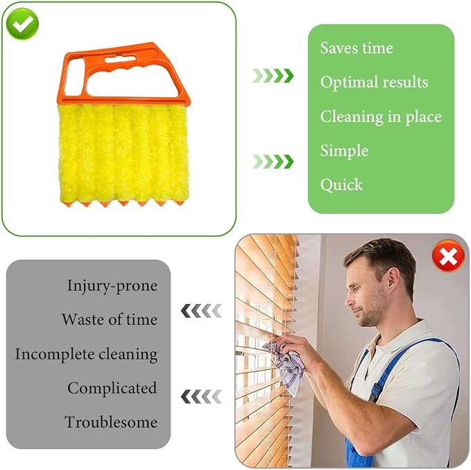 Blind Cleaner Duster Tool, Window Venetian Hand-held 7 Finger Dusting Cleaner - Image 5