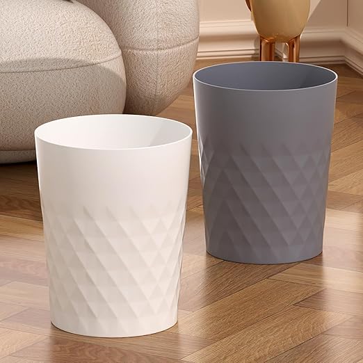 1.8 Gallon Small Trash Can 2 Pack Bathroom Garbage Can Waste Basket Recycling - Image 3