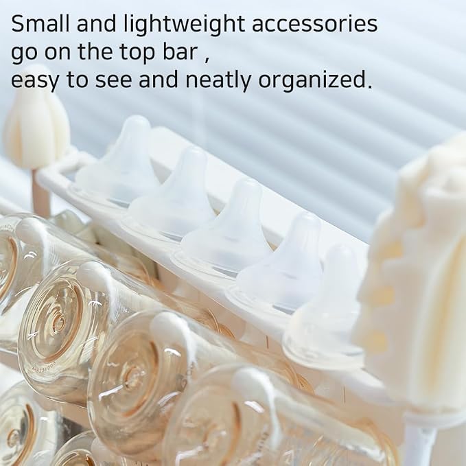 LUNELL Baby Bottle Drying Rack, Vertical Space-Saving Organizer - Image 4