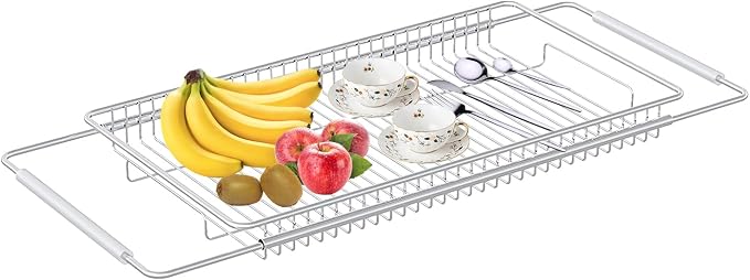 Dish Drying Rack, Stainless Steel Extendable Organizer - Image 7
