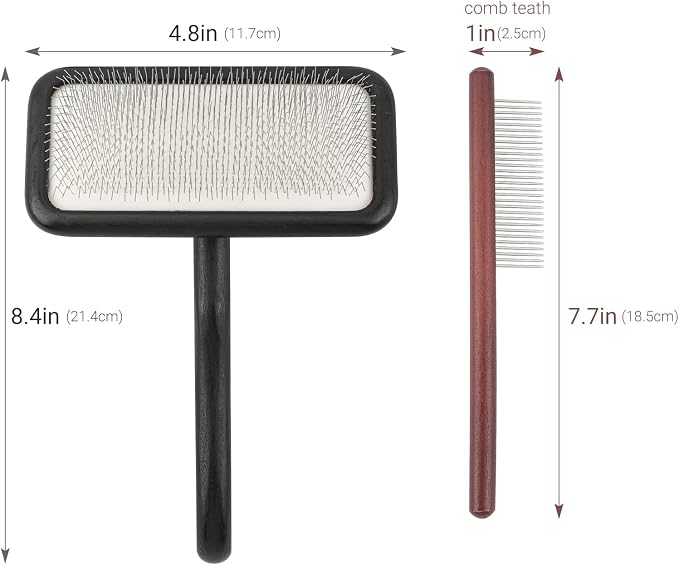 Carpet Rake Sheepskin Wool Brush and Sheepskin Brush Cleaner Comb, More Suitable - Image 2
