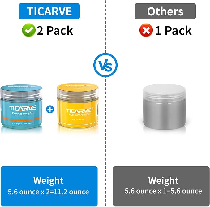 TICARVE 2Pack Cleaning Gel for Car Putty Car Cleaning Auto Gel Detail Tools Car - Image 8