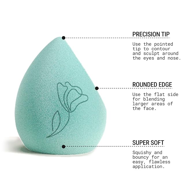 JUNO & Co. Microfiber Makeup Sponge, Dual Layer Technology - Image 3