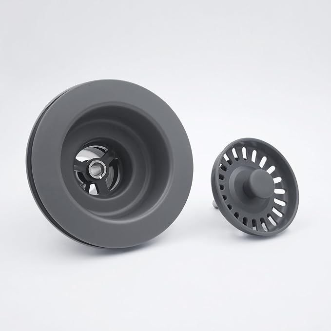 3-1/2 Inch Polymer Urban Gray Sink Drain Assembly - Image 3