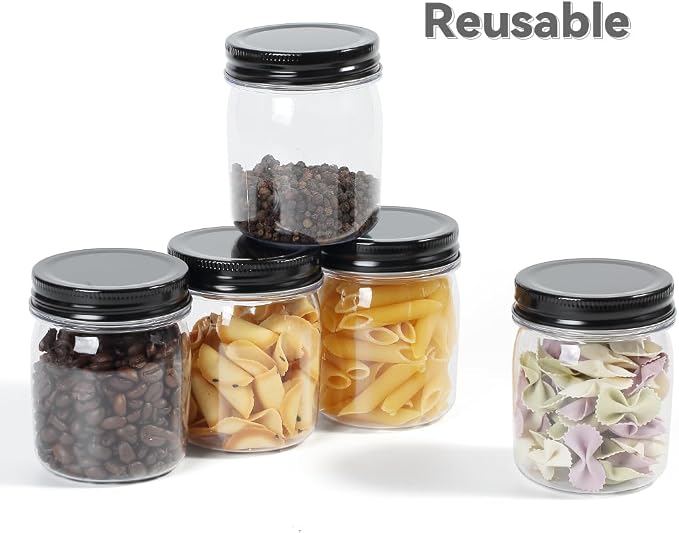 Plastic Mason Jars Reusable Storage Containers - Image 7