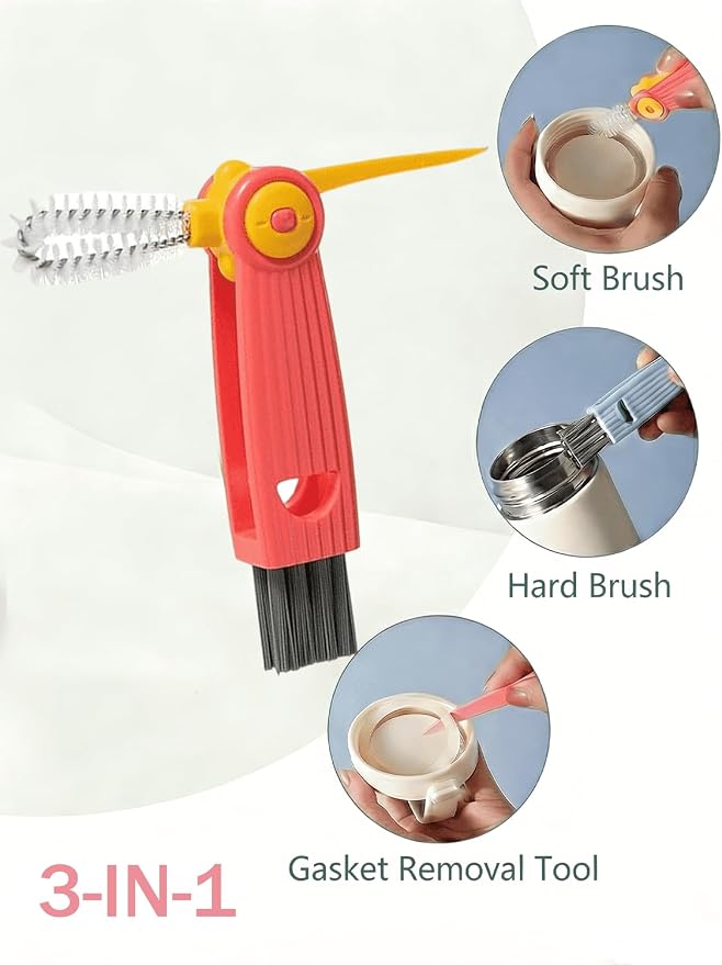 Baby Bottle Brush Set 4 in 1, Baby Bottle Cleaner, - Image 7