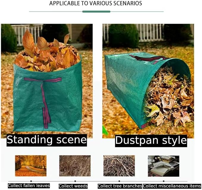 2 PACK Leaf Bag, Lawn Bags, Reuseable Yard Waste Bag, Heavy Duty Lawn and Leaf - Image 2
