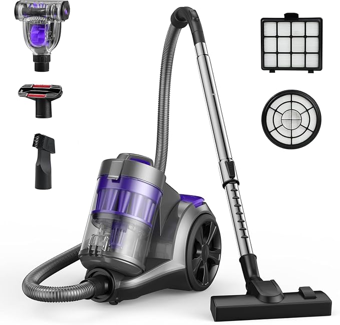 Aspiron 1700W Canister Vacuum Cleaner, 32Kpa Bagless Vacuum Cleaner, 2 by aspiron