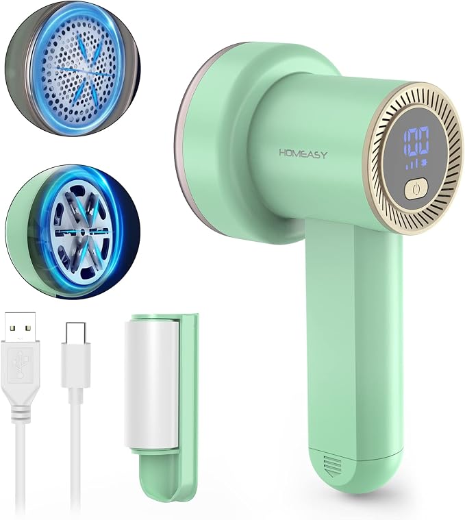 Fabric Shaver Fuzz Remover Rechargeable, HOMEASY Electric Lint Remover Shaver by HOMEASY