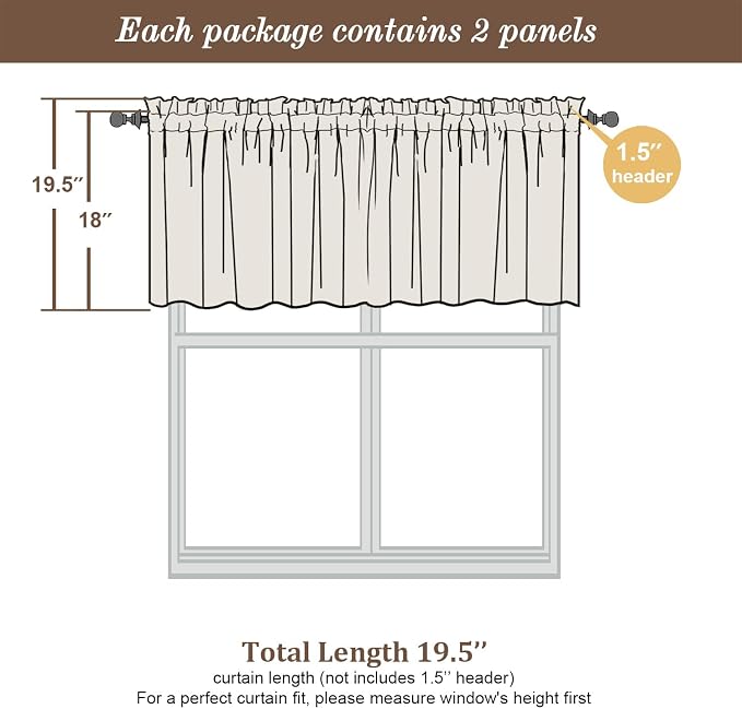 Chyhomenyc Sheer Cream Valances - Image 4