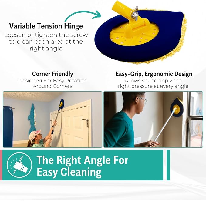 CHOMP Long Handle Wall Cleaner, 5 Minute CleanWalls Extendable Wall Washer - Image 3