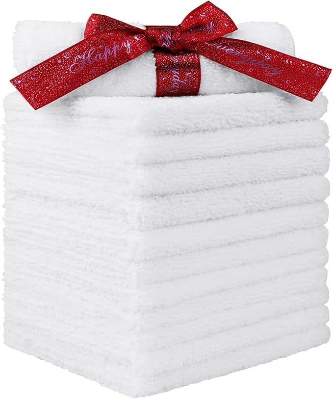 HOMEXCEL Microfiber Washcloths 12 Pack, Highly Absorbent and Soft Face Towel by HOMEXCEL