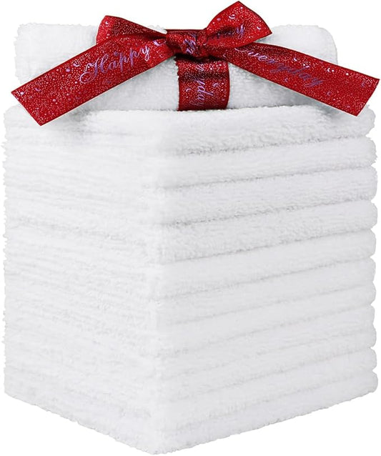 HOMEXCEL Microfiber Washcloths 12 Pack, Highly Absorbent and Soft Face Towel by HOMEXCEL