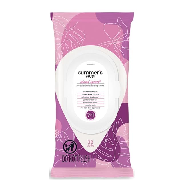 Summer's Eve Cleansing Cloths Soft Pack, Island Splash by SummersEve