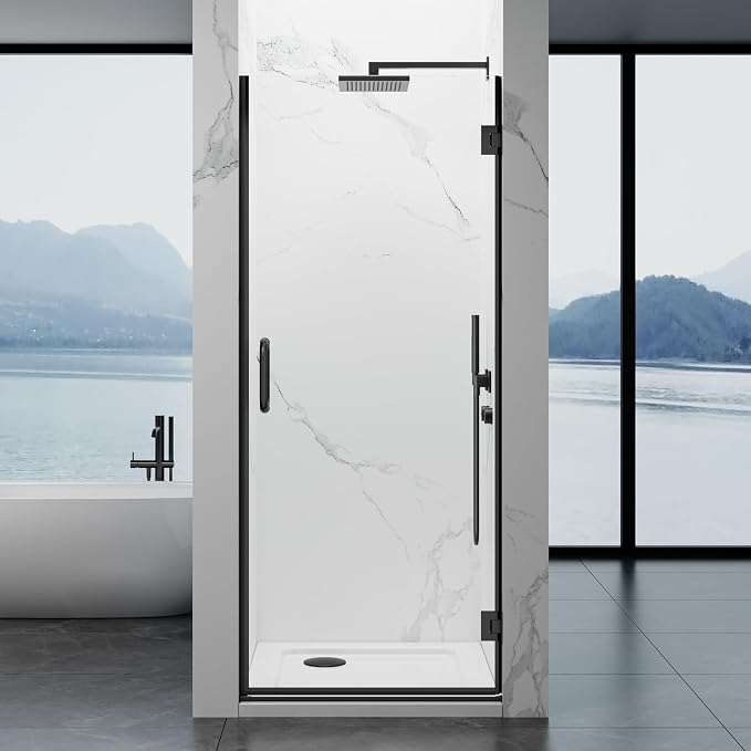 Hinged Shower Door, 3/8" Tempered Glass by YTSAHSTT