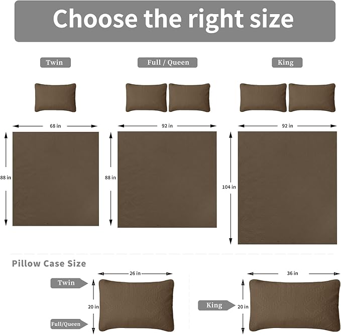Easy-Going King Size Reversible Quilt Set with 1 Quilt and 2 Pillow Shams, Soft Bed Quilt Cover, Water Resistant Lightweight Microfiber Bedspread, Stain Resistant, Olive Leaf-Camel/Ivory