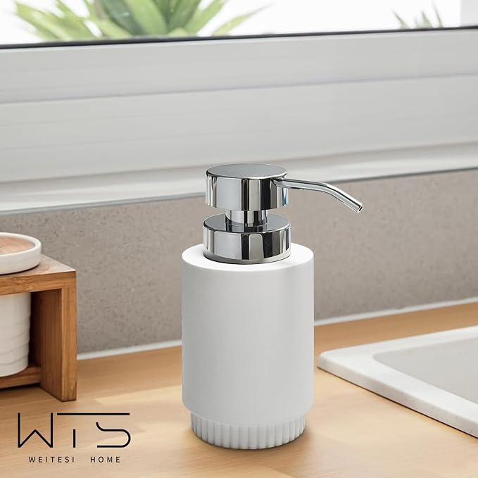 Resin Soap Dispenser for Bathroom, Hand Lotion Liquid Dispenser Easy-to-Press - Image 6