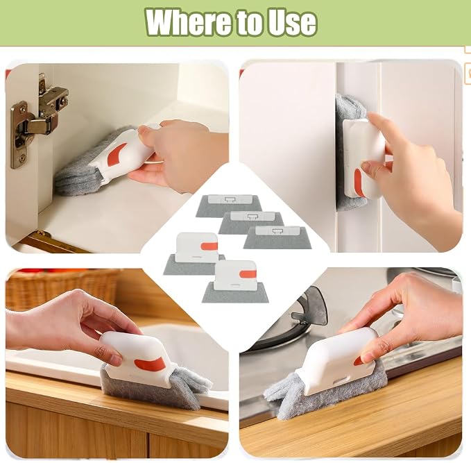 CEYAZYE 18Pcs Crevice Cleaning Brush Set, Window Track Cleaner Tools, Tile Lines - Image 6