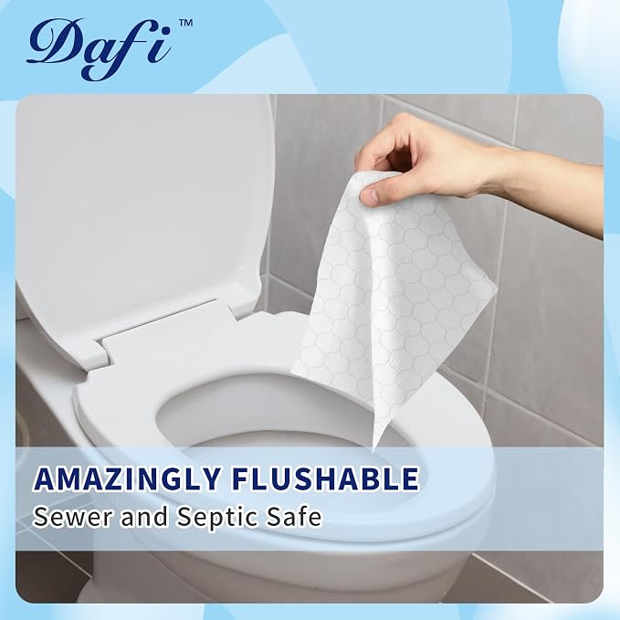 DAFI Flushable Wipes for Adult Wet Wipes, Total 300 Unscented Toilet Wipes - Image 6