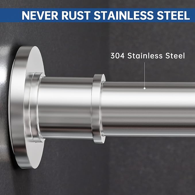 BRIOFOX Industrial Shower Curtain Rod - Image 3