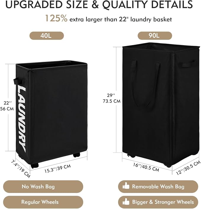 DOKEHOM 90L X-Large Laundry Basket - Image 3