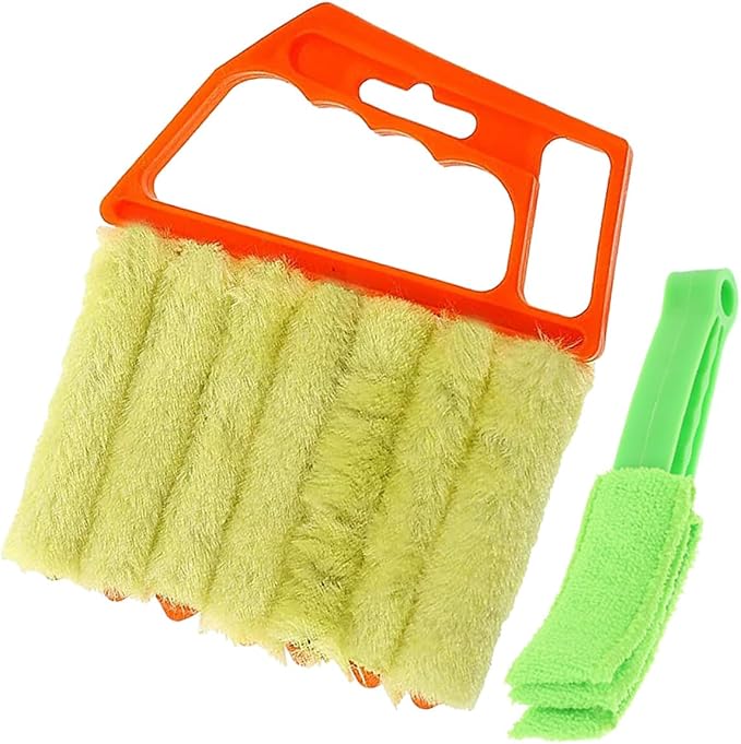 Handheld Blinds Cleaning Brush and Window Cleaner Brush 2pcs Set by LALADEFIEE